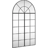 vidaXL Wandspiegel boog 80x140 cm ijzer zwart