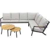 Van der Garde Tuinmeubelen VDG Santos/Mindo loungeset - loungebank - antraciet
