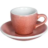 Loveramics Espressokopje met schoteltje Egg Cinnabar, 80 ml
