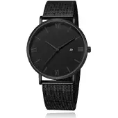 LGT JWLS Herenhorloge met Mesh Band - Zwart