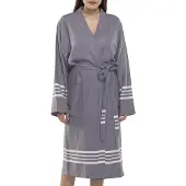 Lalay Hamam badjas Krem Sultan dark grey van Lalay