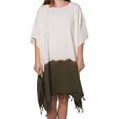 Lalay Dip dye strandtuniek khaki van Lalay