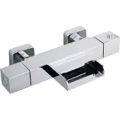 Wiesbaden Rombo thermostatische badmengkraan waterval chroom