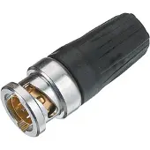 Neutrik BNC-stekker, recht 75 Ω, NBNC75BFG7 1 st., Kabels + Stekkers, Zwart