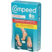 Compeed Blarenpleisters | Assortiment Mix van Medium, Small en pleisters voor op de tenen | Directe pijnverlichting 10 St Pleister