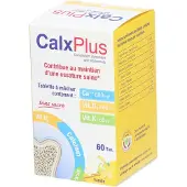 CalxPlus Vanille | Calcium | Botten | Calcium – Vitamine D en Vitamine K 60 St Tabletten