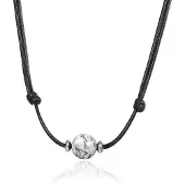 Memphis Verstelbare Heren Collier - Single Bead Grey
