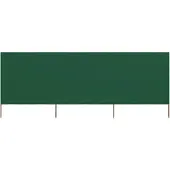 vidaXL Windscherm 3-panelen 400x80 cm stof groen