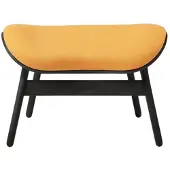 UMAGE A Conversation Piece Ottoman Black Oak | Tangerine