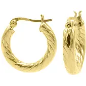 Karma Oorringen Plain Twister Hoops 20 mm | Goud
