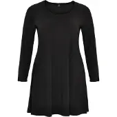 Yoek longsleeve tuniek van travelstof DOLCE zwart female | Maat: L 46/48