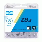 Kmc 8-speed fietsketting - Z-bridge ontwerp - Anti-roest - 114 schakels - Zilver/grijs