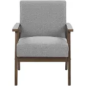 Beliani ASNES - Fauteuil - Grijs - Polyester