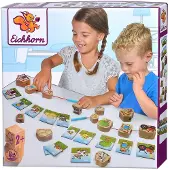 Janod Houten Rijgspel educatief speelgoed 13-delig multi kleuren.