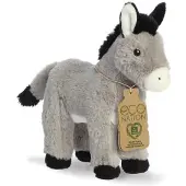 ECO NATION Pluchen Knuffel - Ezel - 28 cm - Ezel