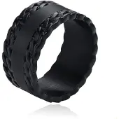 Mendes Edelstaal Heren Ring - Double Cuban Wide-20mm