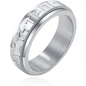 Mendes Viking Script Ring - Edelstaal Zilver-21.5mm