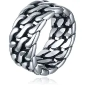 Mendes Heren Ring- Dual Cuban Silver-17mm