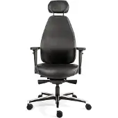 Sit And Move Therapod X Hoofdsteun - Zwart Leder - Bureaustoel