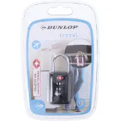 Dunlop 2x Reistassen slotje met TSA cijferslot zwart - Kofferslotjes