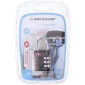 Dunlop Reistassen slotje met TSA cijferslot zwart - Kofferslotjes