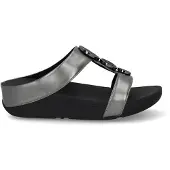 FitFlop Halo bead-circle metallic h-bar slides