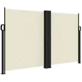 vidaXL Windscherm uittrekbaar 140x1200 cm crèmekleurig