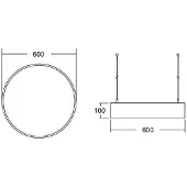 Brumberg Hanglamp Biro Circle, alu / grijs / zink, Werkkamer / Kantoor, Aluminium, Modern