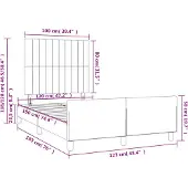 vidaXL Bedframe zonder matras 120x190 cm stof blauw