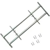 vidaXL Raambeveiliging verstelbaar met 2 dwarsstangen 500-650 mm