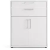 Hioshop Prisme archiefkast 2 lades en 2 deuren wit.