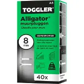 Toggler Alligator muurplug A8 Ø8mm (40 Stuks)