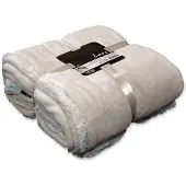 Unique living Lars coral fleece/suede plaid 150x200cm pebble