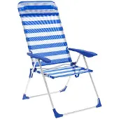 Marbueno Summer 10316 69x58x110 Cm Aluminium Folding Chair Multi-position Zilver 69 x 58 x 110 cm