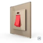 Livolo | Goud | 1 | Aan/Uit | Dubbelpolige schakelaar | 16A - Bekijk