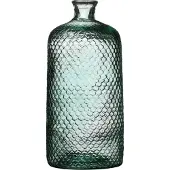 Natural Living Bloemenvaas Scubs Bottle - helder geschubt transparant - glas - 18 x 42 cm - Fles vazen