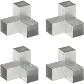vidaXL Paalverbindingen 4 st Y-vorm 91x91 mm gegalvaniseerd metaal