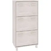 vidaXL - Schoenenkast - HAMAR - 59,5x35x117 - cm - massief - grenenhout - wit