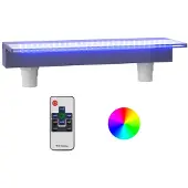 vidaXL Watervaloverlaat met RGB LED's 60 cm acryl