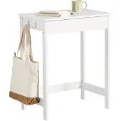 SoBuy Bureau Gaming Blanc 60x40x77cm avec Tiroir