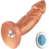 Hismith Premium Dildo Vibrerend inclusief Afstandsbediening 21 CM KlicLok Goud