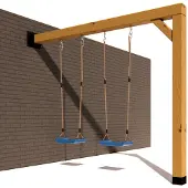 Buitenspeelgoed Keupink Houten Aanbouwschommel Douglas BK Boris