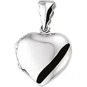The Jewelry Collection Zilver Gerhodineerde Medaillon hart 1329959