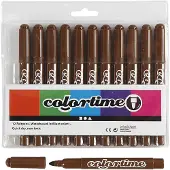 Colortime Bruine jumbo stiften, 12st.