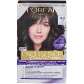 L'Oréal 1+1 gratis: Excellence Cool Crème Permanente Crèmekleuring 4.11 - Ultra As Middenbruin