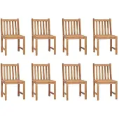 vidaXL Tuinstoelen 8 st massief teakhout