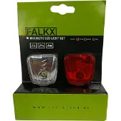 Falkx magneet verlicthing. set voor en achter. 0.5w led (hangverpakking)
