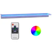 vidaXL Watervaloverlaat met RGB LED's 108 cm roestvrij staal