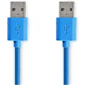 Nedis USB A naar USB A kabel | 2 meter | USB 3.0 (100% koper, Blauw)
