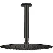 Qisani Hoofddouche flow met plafonddouchearm ø 25 cm geborsteld mat zwart